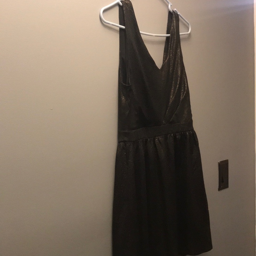 Shiny dark brown short dress new